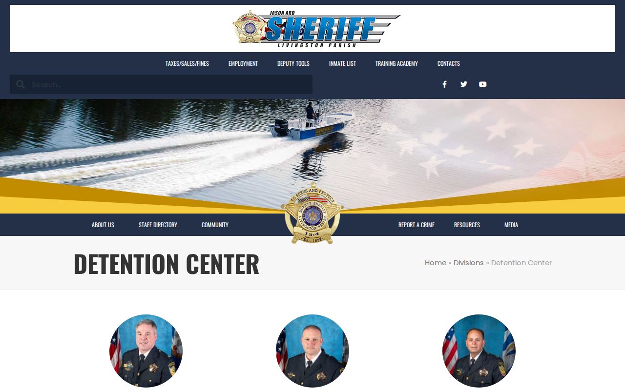 Livingston Parish release records source on the LPSO detention center page